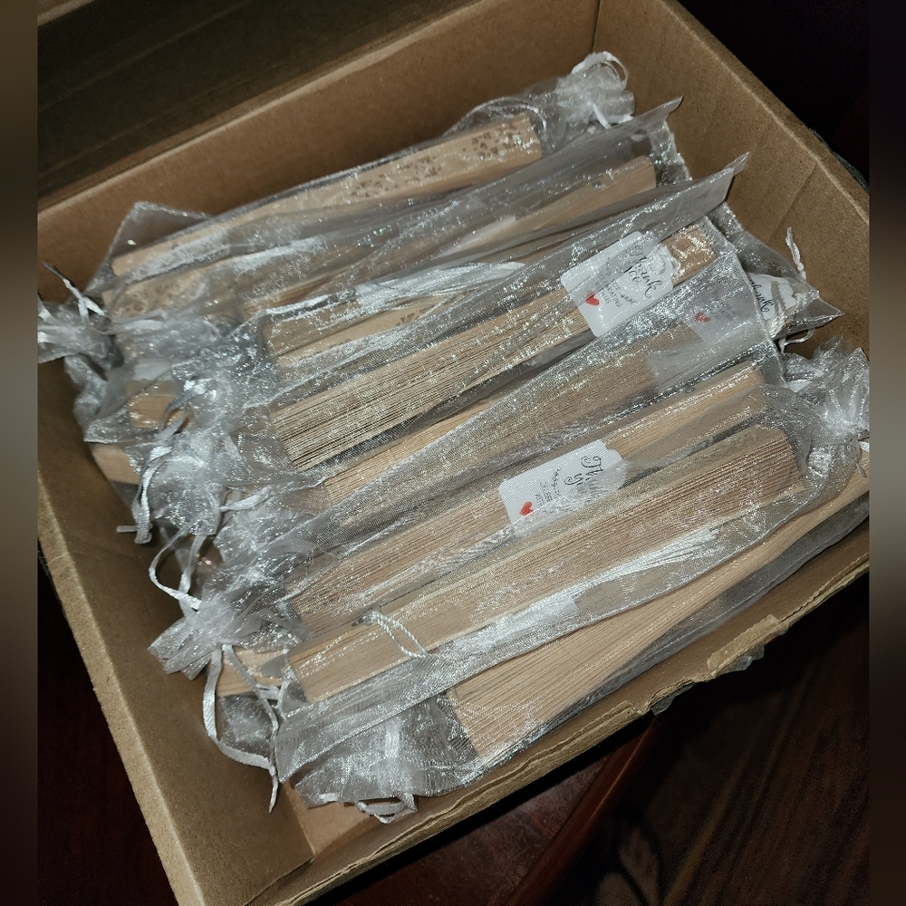 26 wooden hand fans